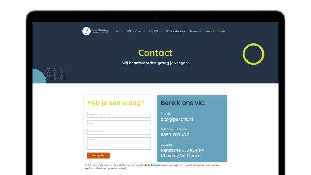 Contact-Beta_Challenge-Website-screens