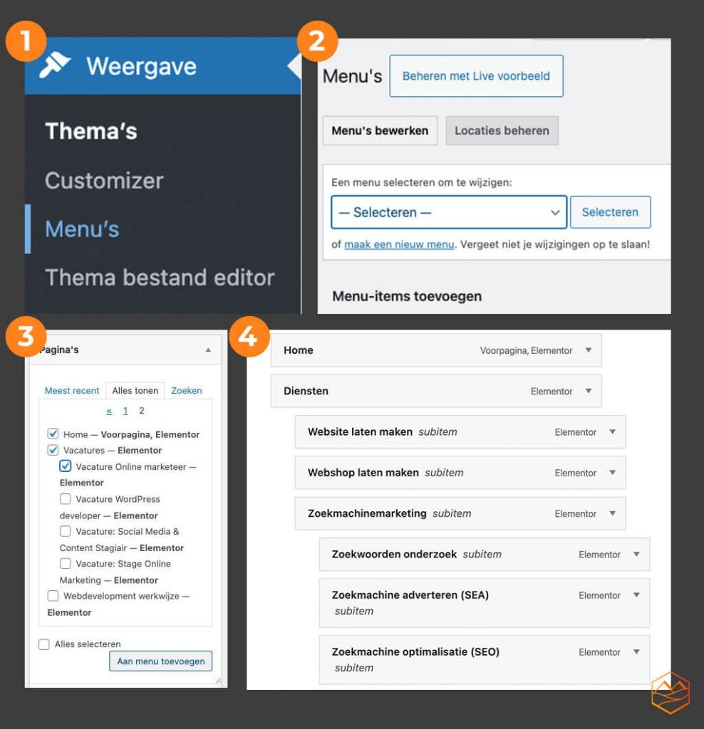 Menu-blog-pagina-toevoegen